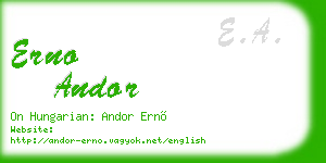 erno andor business card