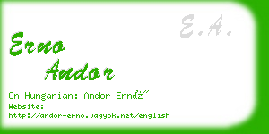 erno andor business card